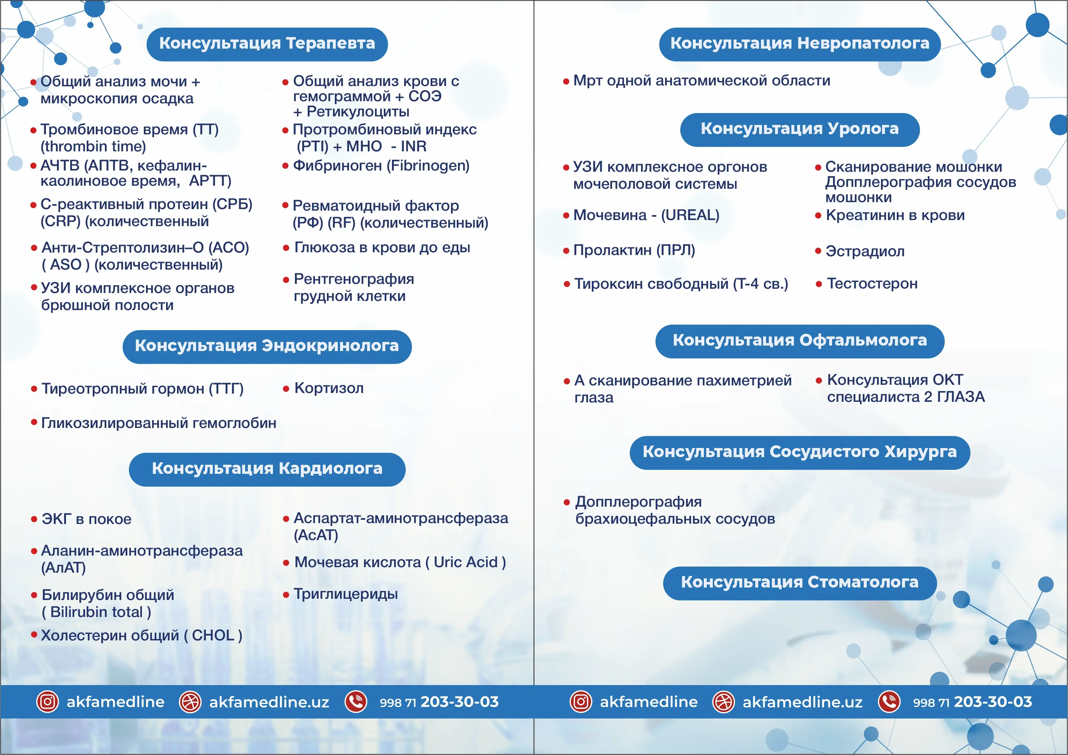 Check-Up пакет семейный